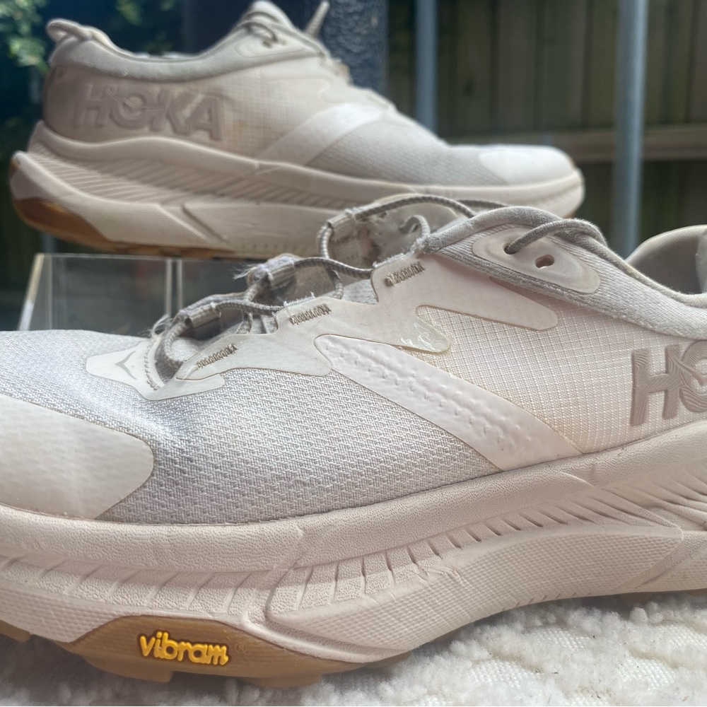 Hoka One Transport White Womens 6B Comfort Running Walking Hiking Shoes